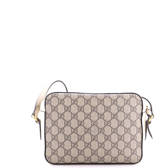 Gucci Small Horsebit 1955 Flap Pocket Camera Bag GG Coated Canvas and Leather - Picture 3 of 6